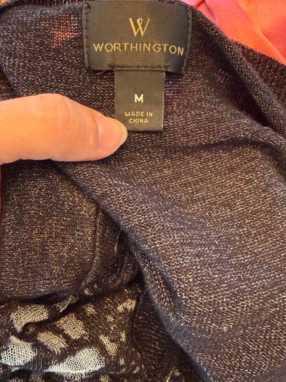 W By Worth Black Sheer Overlay Knit Sweater - Picture 4 of 5
